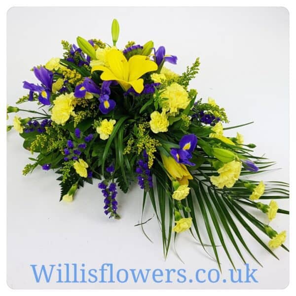 Lily and Iris Teardrop Spray Blue