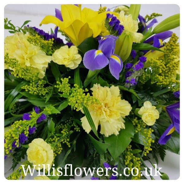 Lily and Iris Teardrop Spray Blue - Image 2