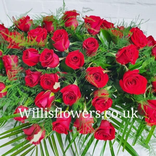 Rose Casket Spray Red - Image 2