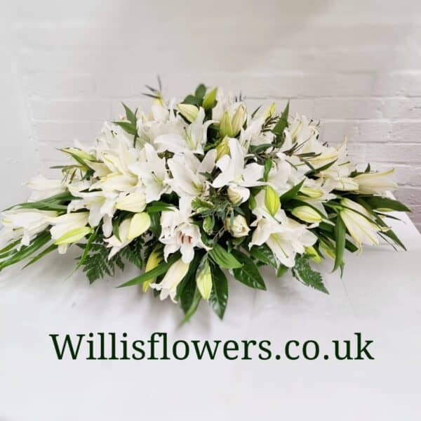 White Lily Casket Spray - Image 3