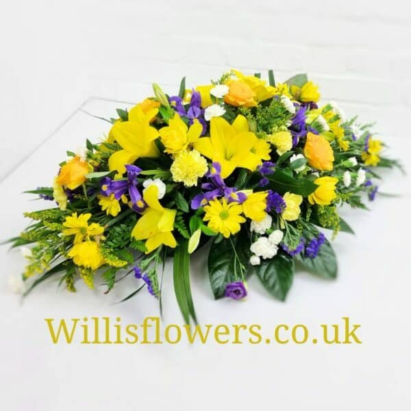 Yellow & Blue Casket Spray - Image 2