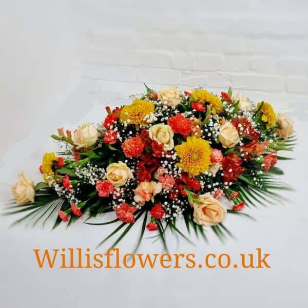 Classic Orange Casket Spray