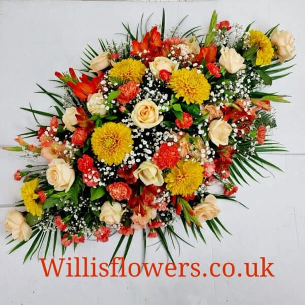 Classic Orange Casket Spray - Image 2