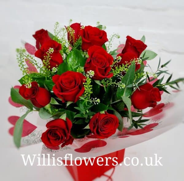 .Sweetheart Red Rose Hand-tied - Image 2